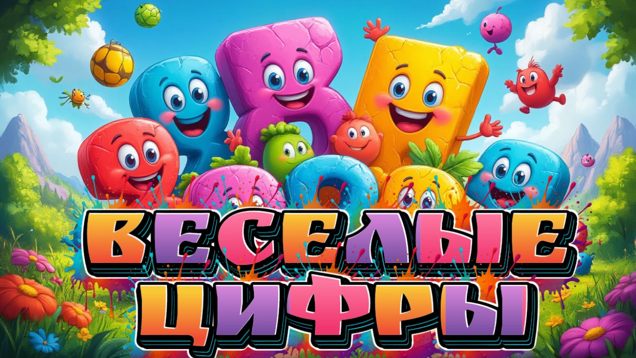 Учимся считать Веселые цифры , познавательное видео для детей