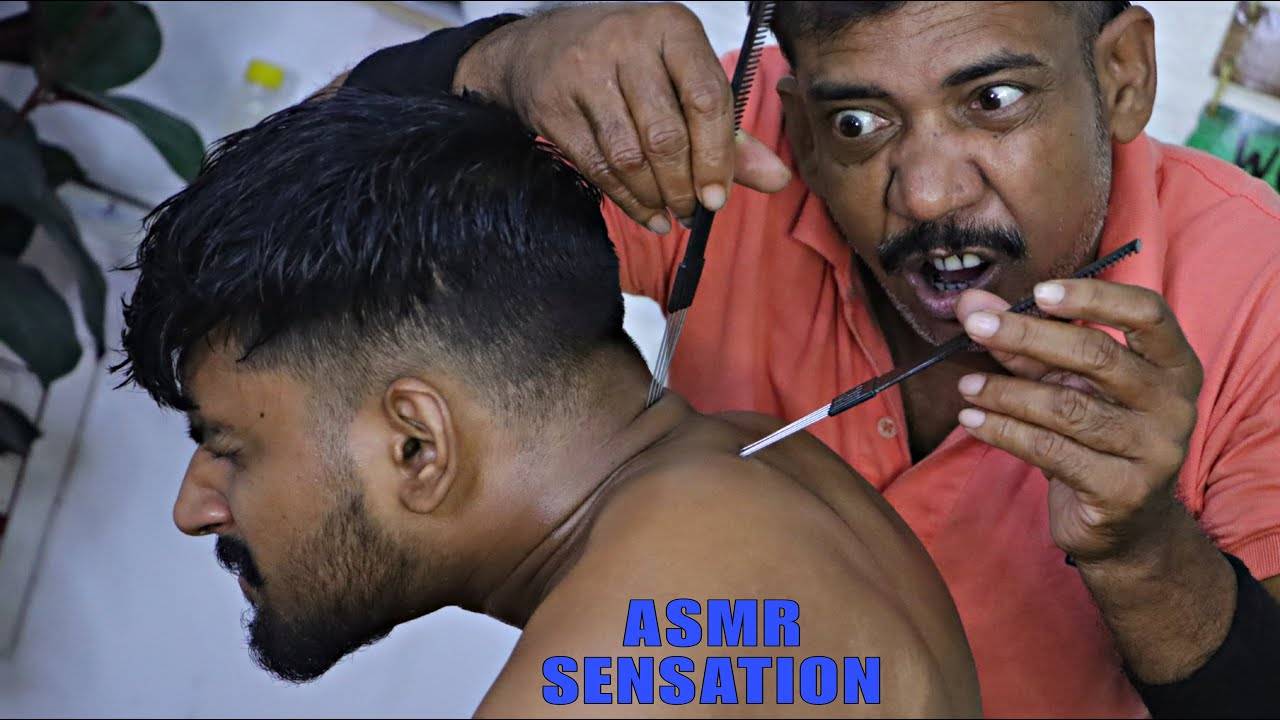 Deep Relaxation ASMR ｜ Heavy Oil Head Massage ｜ Neck Cracking ｜ Shoulder Therapy by Asim Barber смотреть онлайн