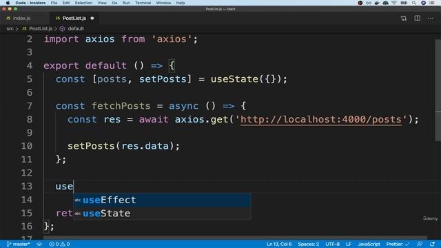 13. Fetching and Rendering Posts (2) смотреть онлайн