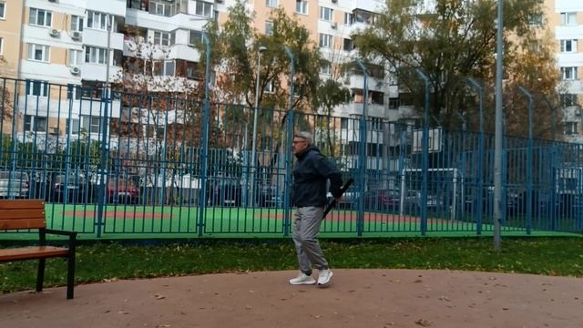 Разминка с большой борцовской палкой длиной 90 см