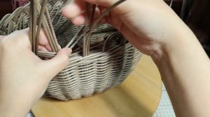 Овальная корзина из квадратного дна. Запись эфира ВК. Часть 3