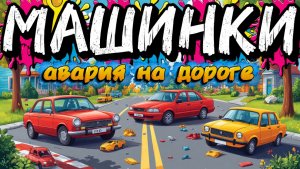 Машины помощники, авария на дороге, мультик про машинки