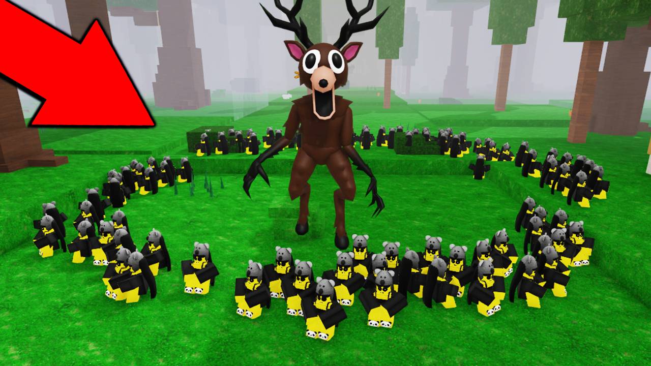 100 ДЕТЕЙ VS ОЛЕНЬ В 99 НОЧЕЙ В ЛЕСУ В РОБЛОКС! смотреть онлайн