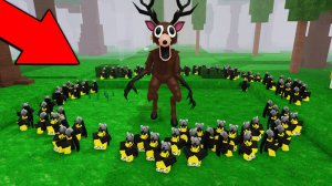 100 ДЕТЕЙ VS ОЛЕНЬ В 99 НОЧЕЙ В ЛЕСУ В РОБЛОКС!