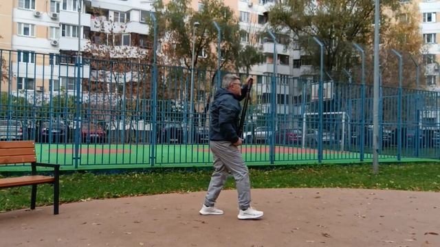 Разминка с большой борцовской палкой длиной 90 см (7)