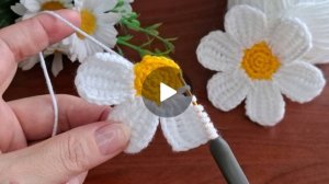 Ромашка крючком😍 #все_в_жизни_связано #вязаниекрючком #всевжизнисвязано