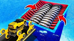 ПРОЕХАЛ ОГРОМНУЮ ДРОБИЛКУ НА ЧИТЕРСКИХ ТАЧКАХ В ГТА 5 МОДЫ! ЭКСПЕРИМЕНТ ОБЗОР МОДА GTA 5 ОНЛАЙН