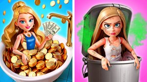 💅 Барби в хаосе! Богатая vs бедная кукла-младенец 👶