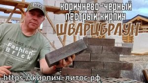 Черно коричневый кирпич ШВАРЦБРАУН Fashion Brick черный шов #чернокоричневыйкирпич #кирпичшварцбраун