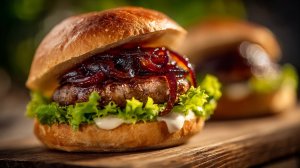 Бургер с карамелизированным луком 🍔 Домашний рецепт
