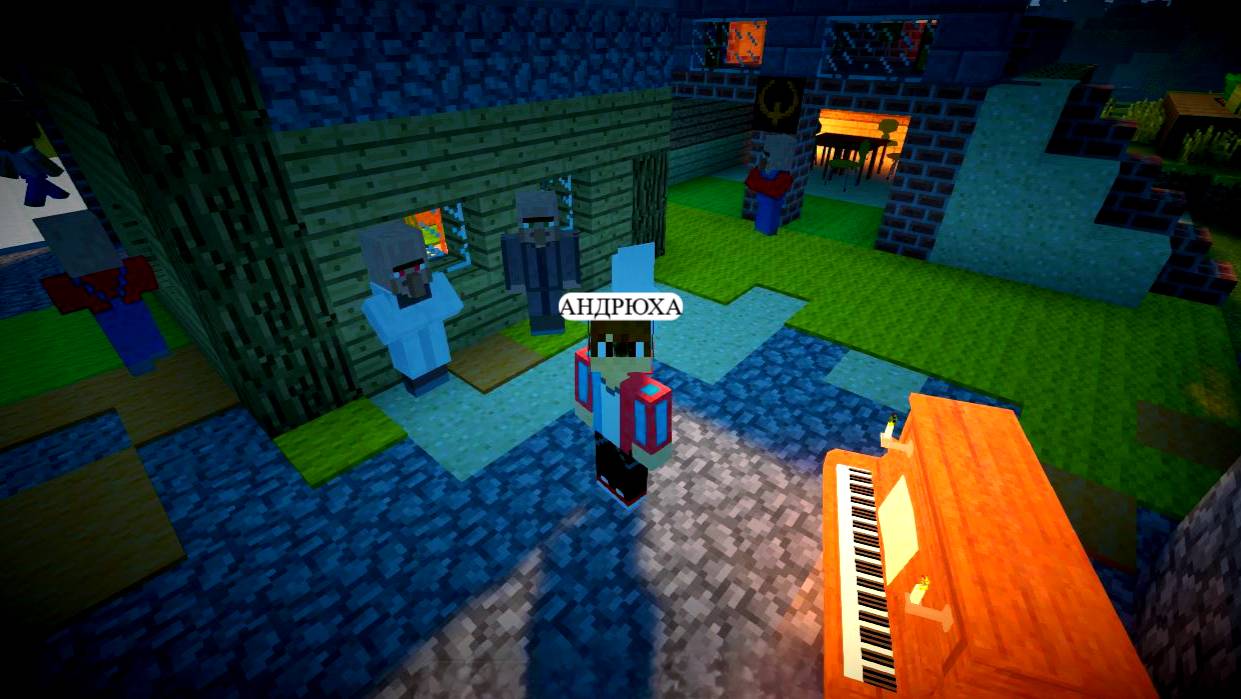 Житель, которому ты подарил алмазы, потерял их Не беда! В Майнкрафт |Андрюха Minecraft! смотреть онлайн