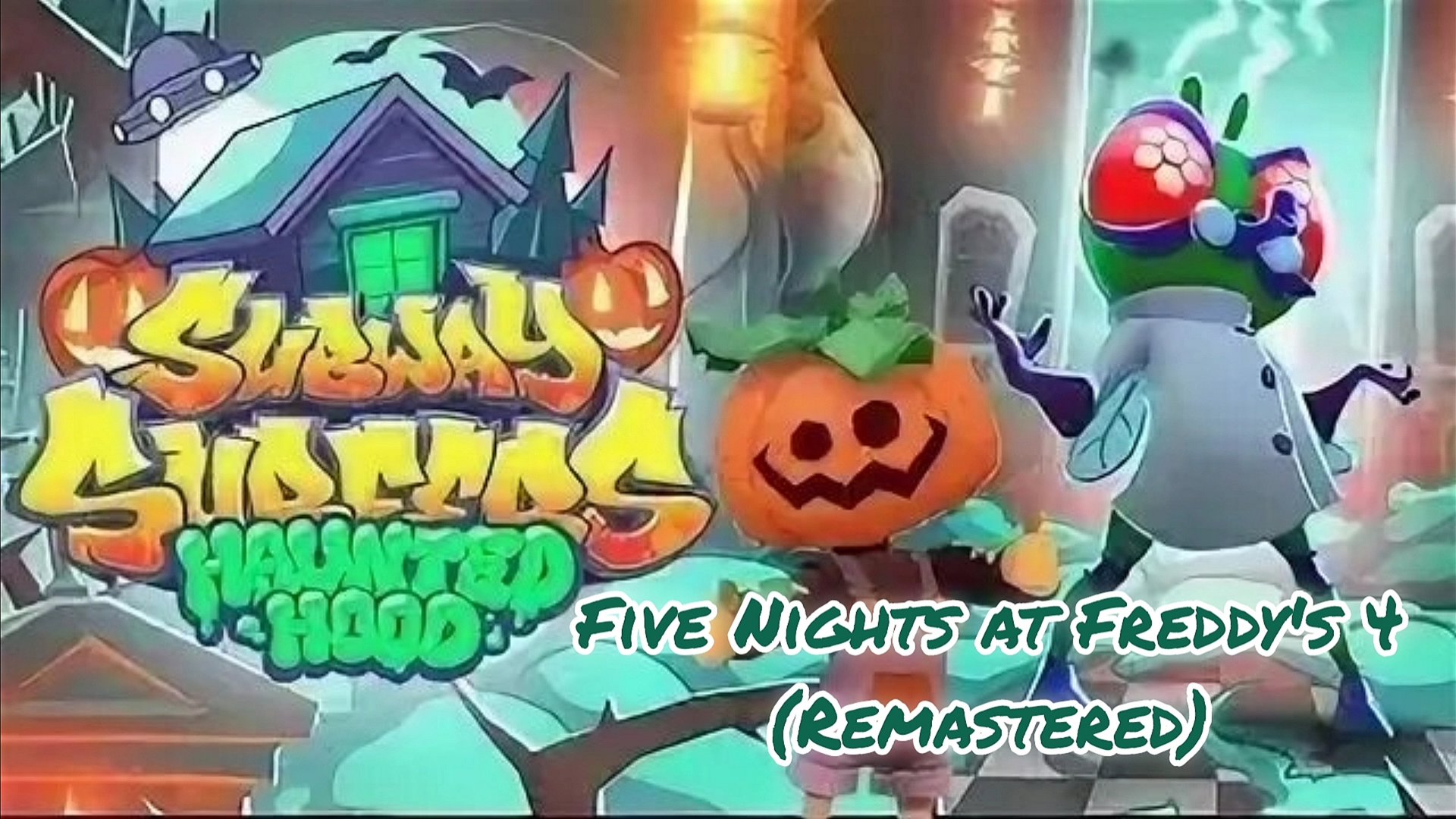 Subway Surfers 🚄 Haunted Hood - 2024 Year 🎃🏚️👻 Video & Song & Music - Five Nights at Freddy's 4