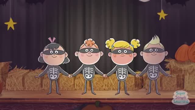 Five Creepy Spiders _ Super Simple Songs - английские песни для детей на хэллоуин