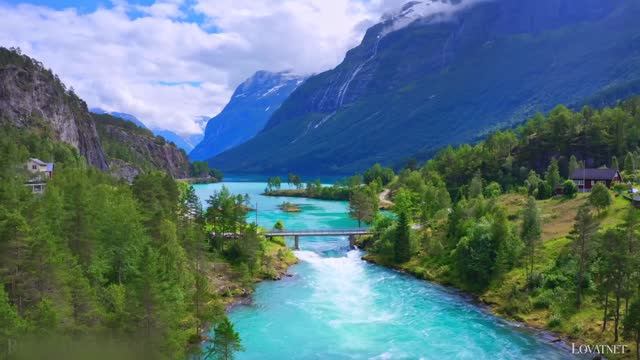 Норвегия 4K • Скрытые жемчужины природы с глубоким успокаивающим музыкальным фильмом-релаксацией