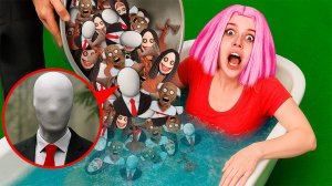 я кинул в ванну БОМБОЧКИ SIREN HEAD, SLENDER MAN, JEFF THE KILLER, GRANNY в 3:00 НОЧИ !!