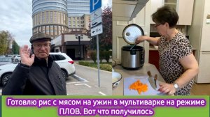 Готовлю рис с мясом на ужин в мультиварке на режиме ПЛОВ. Смотрите что получилось