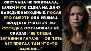 ИСТОРИЯ ИЗ ЖИЗНИ/Светлана не понимала, зачем муж ездил на дачу каждые выходные, но после его смерти