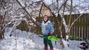 Сад мечты. Уборка снега на загородном участке. Выпуск 34.