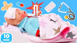 Пупс Эмили неважно себя чувствует: визит к врачу и веселая рисовалка!