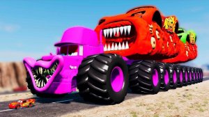 ЭПИЧНЫЙ ПОБЕГ С КОЛЕС ТОПОВОГО ГИГАНТСКОГО ГРУЗОВИКА -МОНСТРА ПРОТИВ ЛЕГКОВОГО АВТОМОБИЛЯ В BEAM