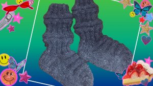Финские носочки спицами👍Доступно для начинающих🧶🧶