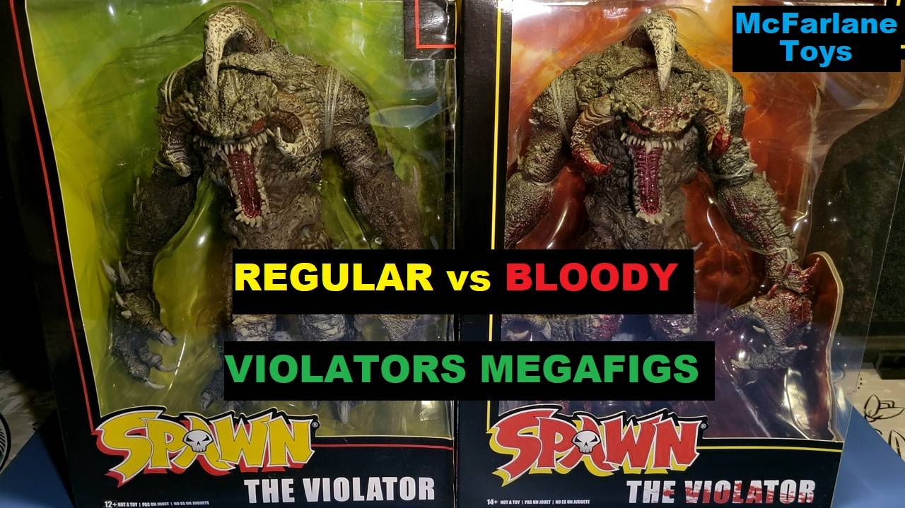 Review! 2021 Violator Bloody Vs Regular Megafigs, Spawn By McFarlane Toys!