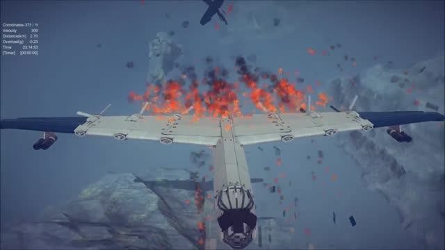 Крушение самолета в воздухе, обстрел самолета смотреть онлайн