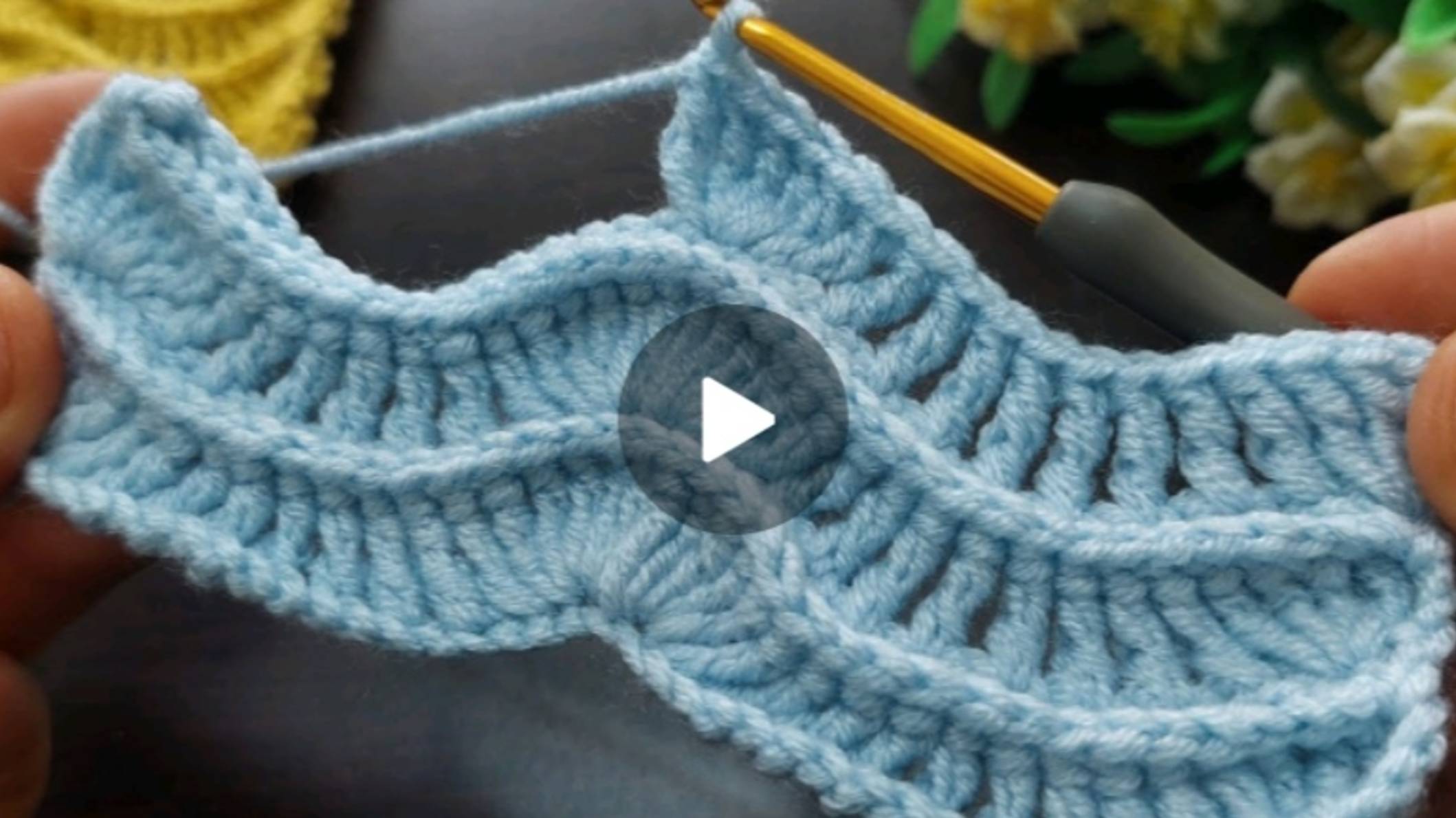 Узор крючком #всевжизнисвязано #вязаниекрючком #все_в_жизни_связано смотреть онлайн