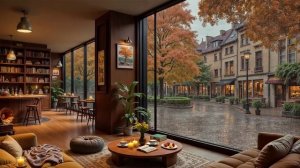 Осенняя атмосфера в уютном кафе и мелодии лёгкого джаза 🍁