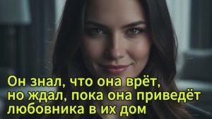 Он знал, что она врёт, но ждал, пока она приведёт любовника в их дом