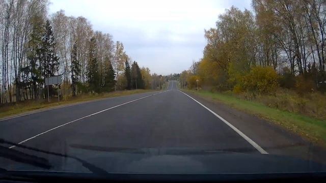 Дорога Рыбинск - Ярославль ASMR  с комментариями. ПРАВЫЙ берег Волги. Осень и дождь.