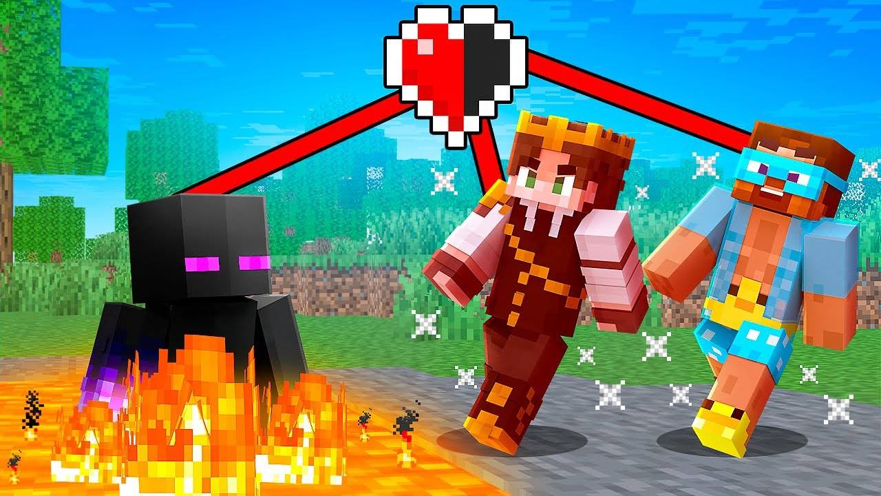 ✅ Пройди Майнкрафт, но Одно ОБЩЕЕ Сердце! (Квист и Градус) смотреть онлайн