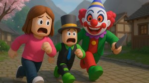 100 дверей и 100 ключией СБЕЖАТЬ ОТ ЗЛОГО КЛОУНА! Папа и Подруга убегают из этого лабиринта!