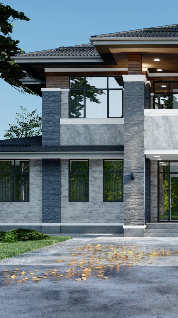 Двухэтажный дом в стиле Райта смотреть онлайн