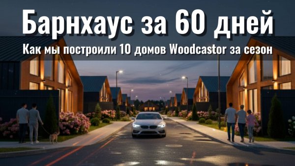 БАРНХАУС за 60 дней: Как мы построили 10 домов Woodcastor за сезон