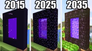 Как выглядит завершение майнкрафта в 2015 году против 2025 года против 2035 года