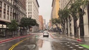 Дождливый Лос-Анджелес - От центра города до Бель-Эйр - Живописная поездка в формате 4K HDR - США