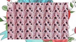 Ажурные вертикальные дорожки спицами.