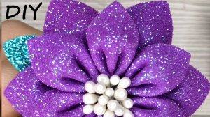 Новогодний цветок из фоамирана. Мастер-класс цветка из фоамирана своими руками