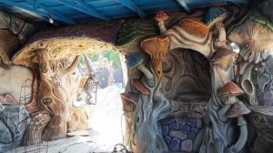 беседка. зона барбекю. скульптуры  из  арт  бетона  мастер Коля