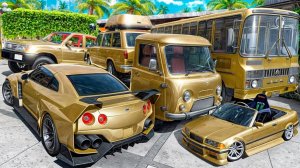 Угнал кучу золотых чит тачек и огромный монстр трак у мажора за 180 сек! Битва воров в ГТА 5 Онлайн