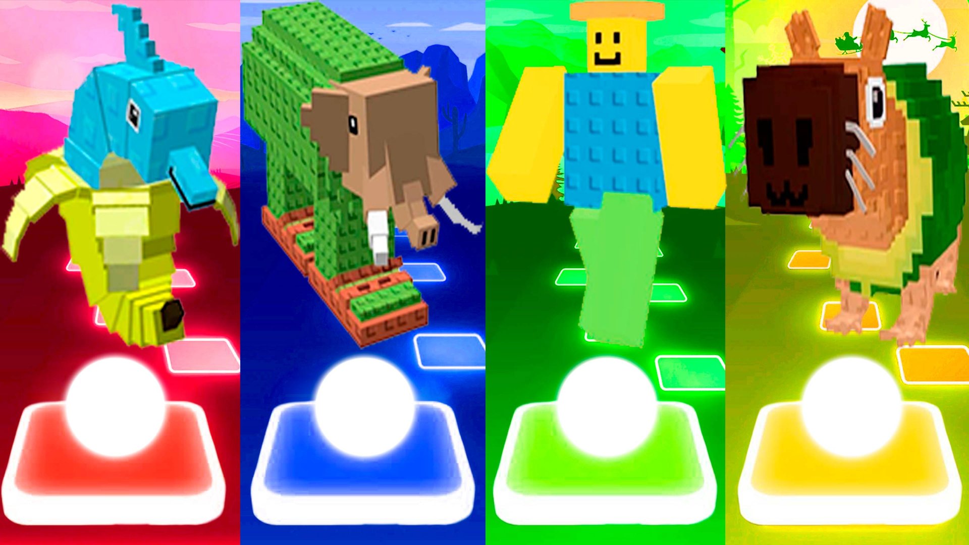 БАНАНИТА ДОЛФИНИТА 🆚 ЛИРИЛИ ЛАРИЛА 🆚 НООБИНИ ПИЦЦАНИНИ 🆚 ПИПИ АВОКАДО | Tiles Hop №246 смотреть онлайн