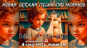 Волшебная тетрадь. Я ХОЧУ БЫТЬ МОРЯКОМ! Новая детская песня для папы на День ВМФ про юного моряка.