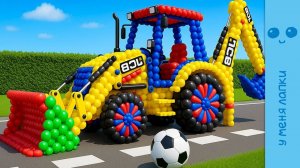 Мультики для детей. Яркая Трансформация ярких шариков в машинки и трактора. Мультики для малышей