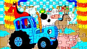 Пазл 🧩 Синий трактор. Видео для детей 🥰