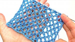 Фактурная сетка спицами для вязания джемпера, туники