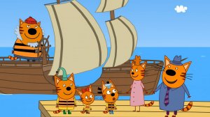 Три Кота 🐱 | Отдых на Черном Море | Три Кота Мультик смотреть | Развивающая игра детям