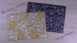 Декор обложки для паспорта (точечная роспись, стразы)