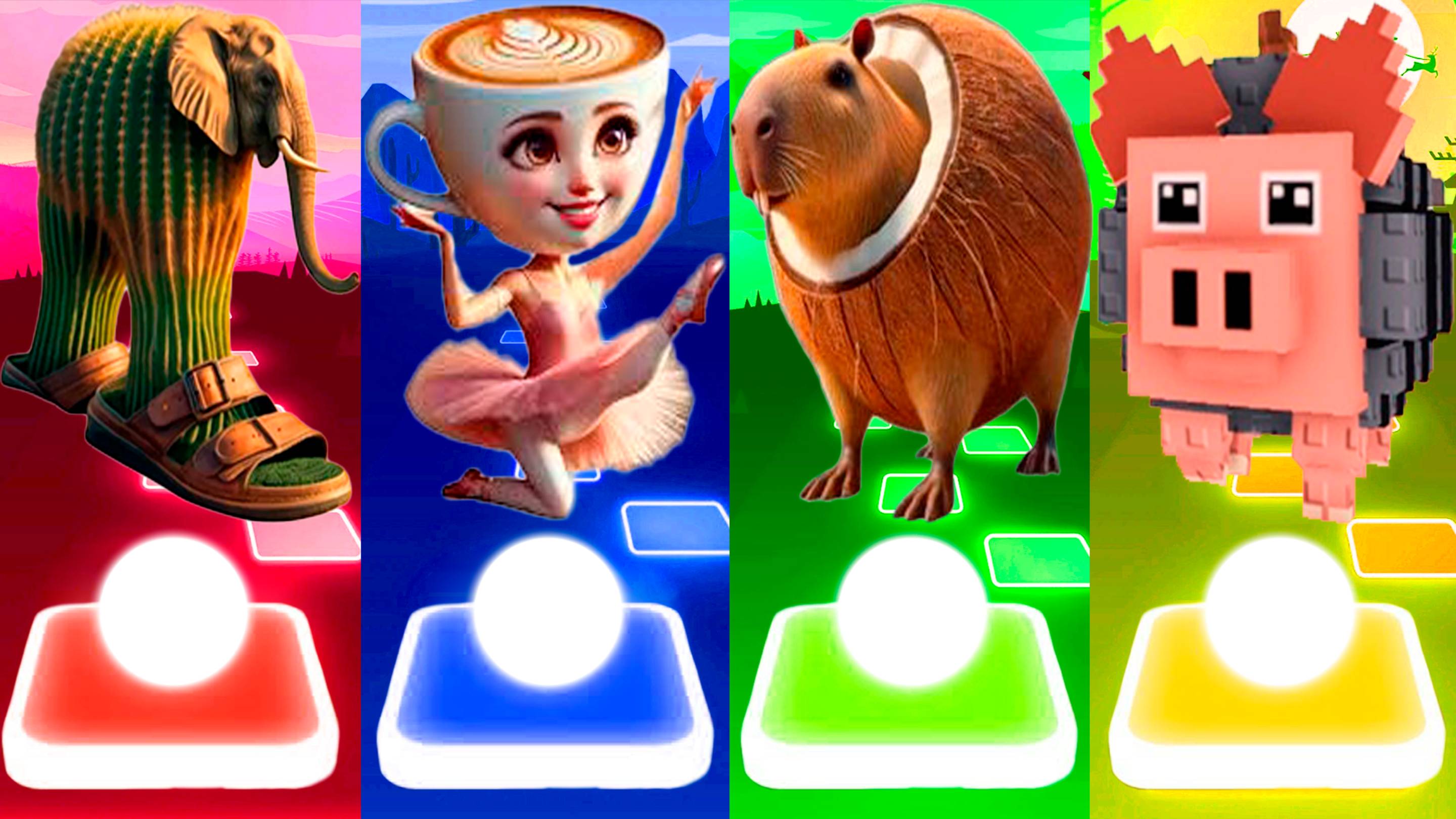 ЛИРИЛИ ЛАРИЛА 🆚 БАЛЕРИНА КАПУЧИНО 🆚 БУРБАЛОНИ ЛУЛИЛОЛИ 🆚 СВИНИНО БОРДИНО | Tiles Hop №249 смотреть онлайн