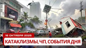 Новости сегодня 16.10.2025 -  ЧП, Катаклизмы, События Дня Китай Индия Россия США Европа